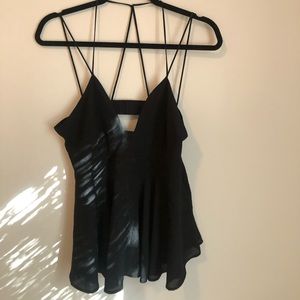 Black strappy Express shirt